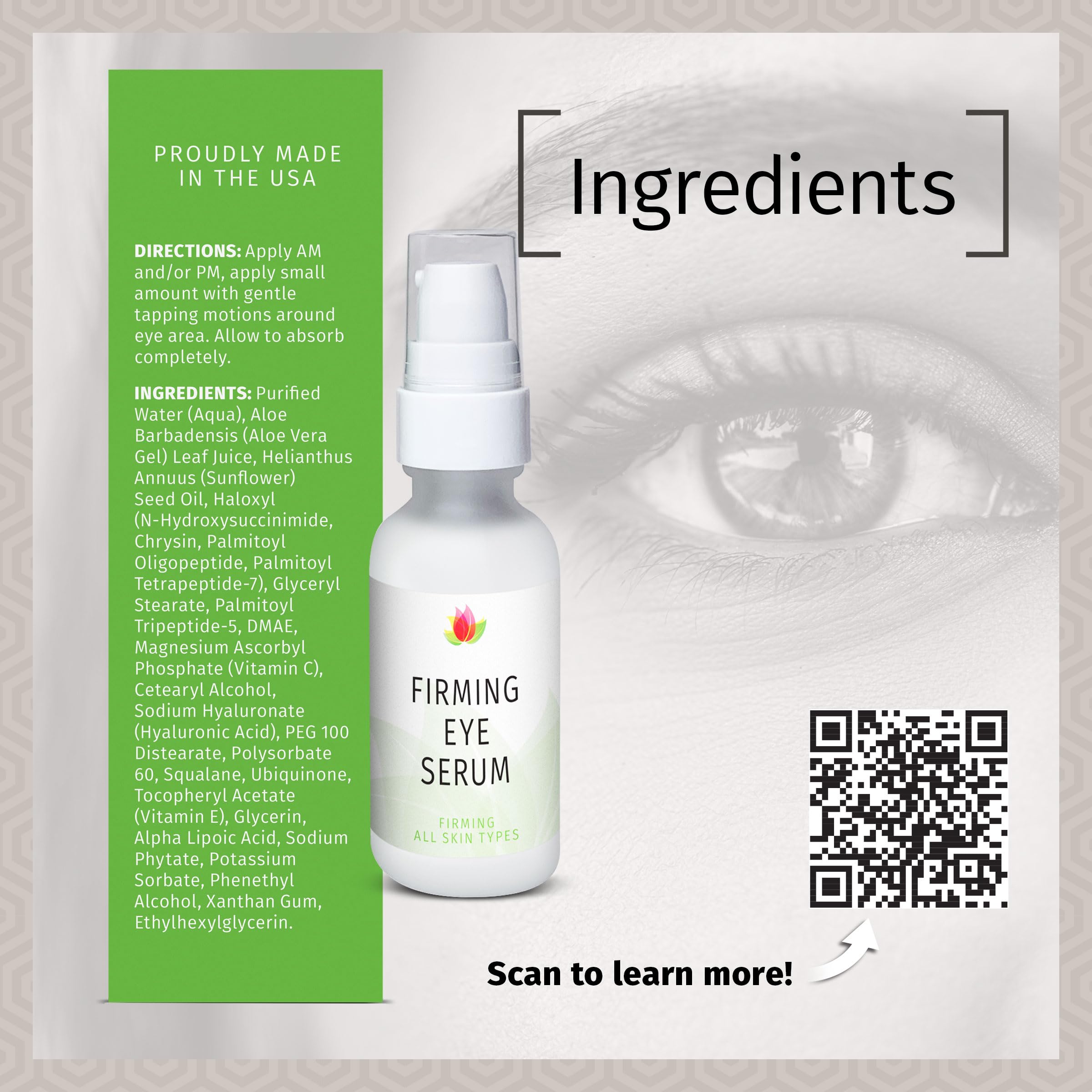 REVIVA LABS - Firming Eye Serum with Alpha Lipoic Acid, Vitamin C Ester & DMAE (1.0 fl.oz)