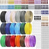 #3 Nylon Zipper Tape for Sewing: YZSFIRM 76 Yards Color by The Yard Nylon Coil Zippers for DIY Sewing Craft with 95 Bulk Meta