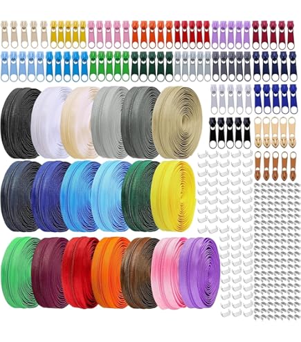 Lot De 50 Fermetures éclairs Nylon 50 Cm – Pour Couture, Réparation Et Créations