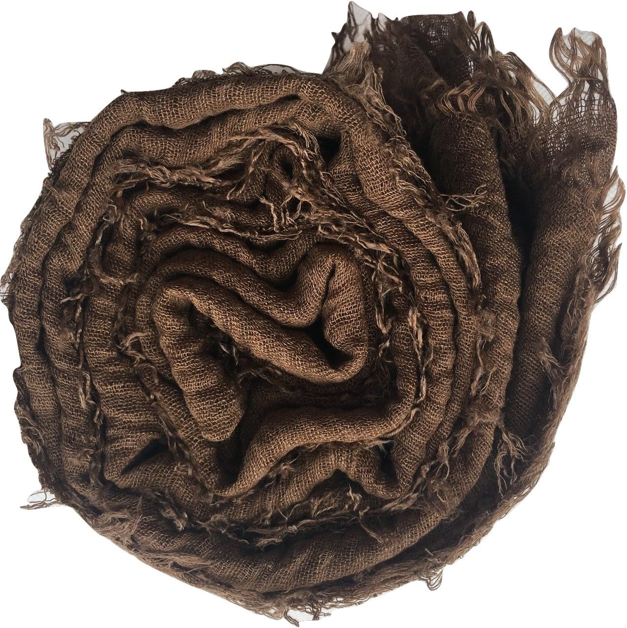 Crimp Frayed Edges Crinkle Maxi Scarf Cotton Hijab Scarves UK