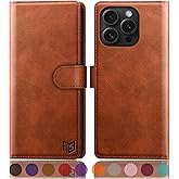 SUANPOT Compatible with iPhone 16 Pro Max 6.9" Wallet case with RFID Blocking Credit Card Holder,Flip Book PU Leather Protective Cover Women Men for Apple 16 Pro Max Phone case Light Brown