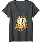 Womens Harry Potter Watercolor Hufflepuff Crest V-Neck T-Shirt