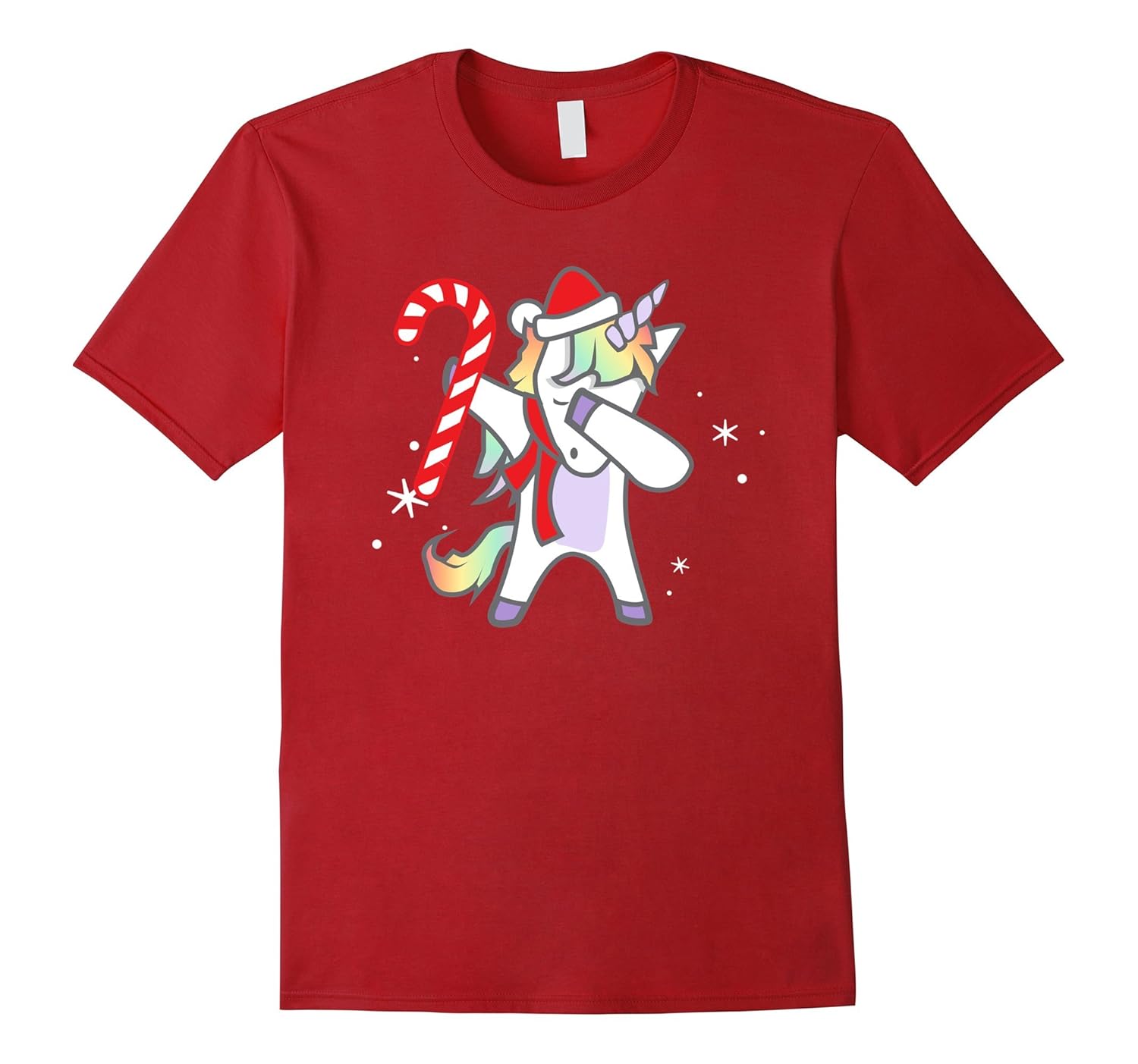 Dabbing Unicorn Christmas Shirt, Funny Cute Candy Cane Gift-ANZ