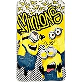 Royal Boys Girls Cozy Fleece Throw Blanket with Extra Soft Fun Design (Minion)