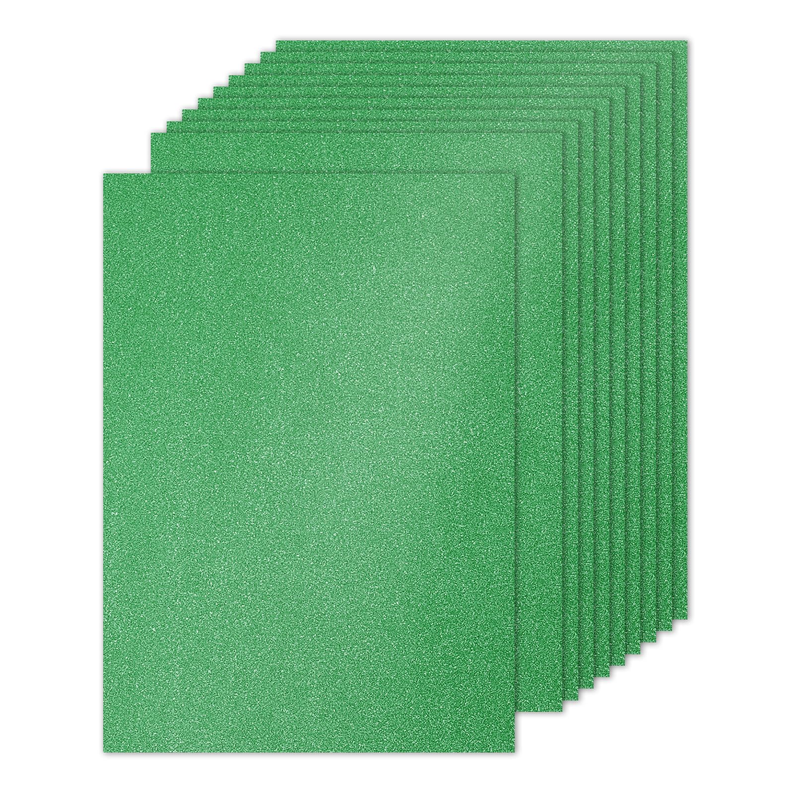 PATIKIL Green Glitter Cardstock Paper, 10 Sheets A4 250gsm Sparkly Paper for Scrapbook Card Making DIY Art Projects Wedding Party