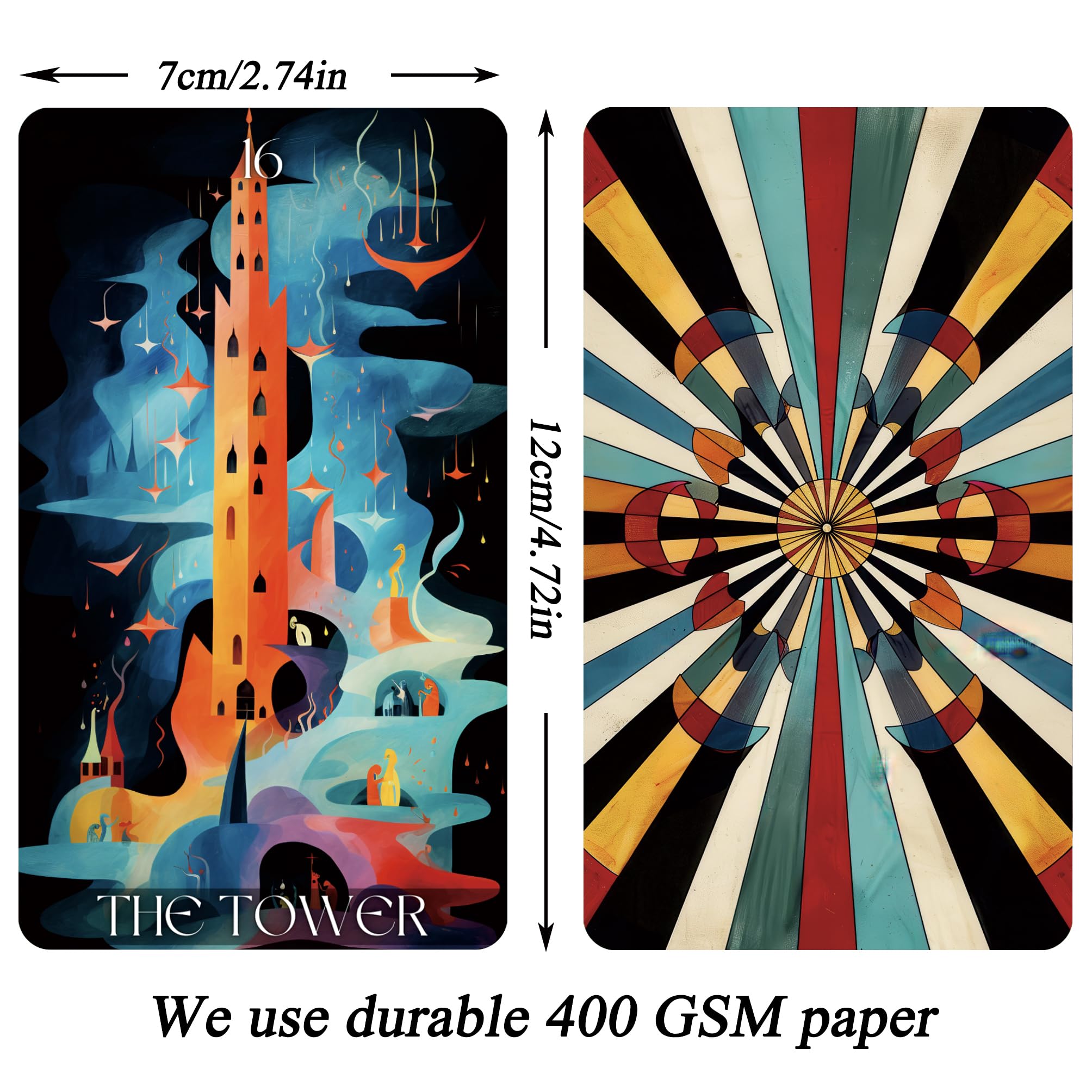 Wonderland Tarot Deck, Tarot Cards for Beginners, Fortune Telling Cards