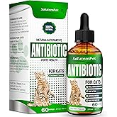 Cat Antibiotic for Infections, UTIs, Respiratory Moments, Cold, & Allergies | Antibiotics for Cats of All Ages & Breeds | Liquid Form | Natural Supplement with Chicken Flavor | 2 Oz
