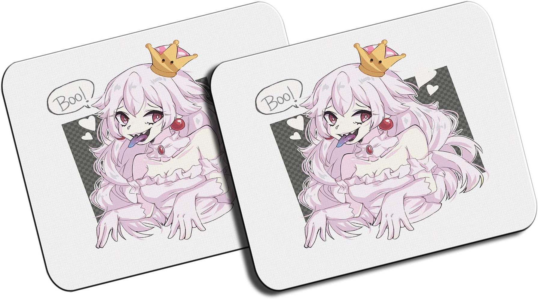 Pack of 2 Large Boosette Fantasia Kawaii Video Game Mousepad Mouse