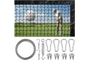 PASHORIZON Golf Net,Golf Practice Net with 33 ft Steel Wire Rope and Hanging Kit, Heavy Duty Golf Hitting Net, Also as Hockey Net and Chipping Net - 7ft,10ft, 15ft, 25ft, 30ft, 40ft