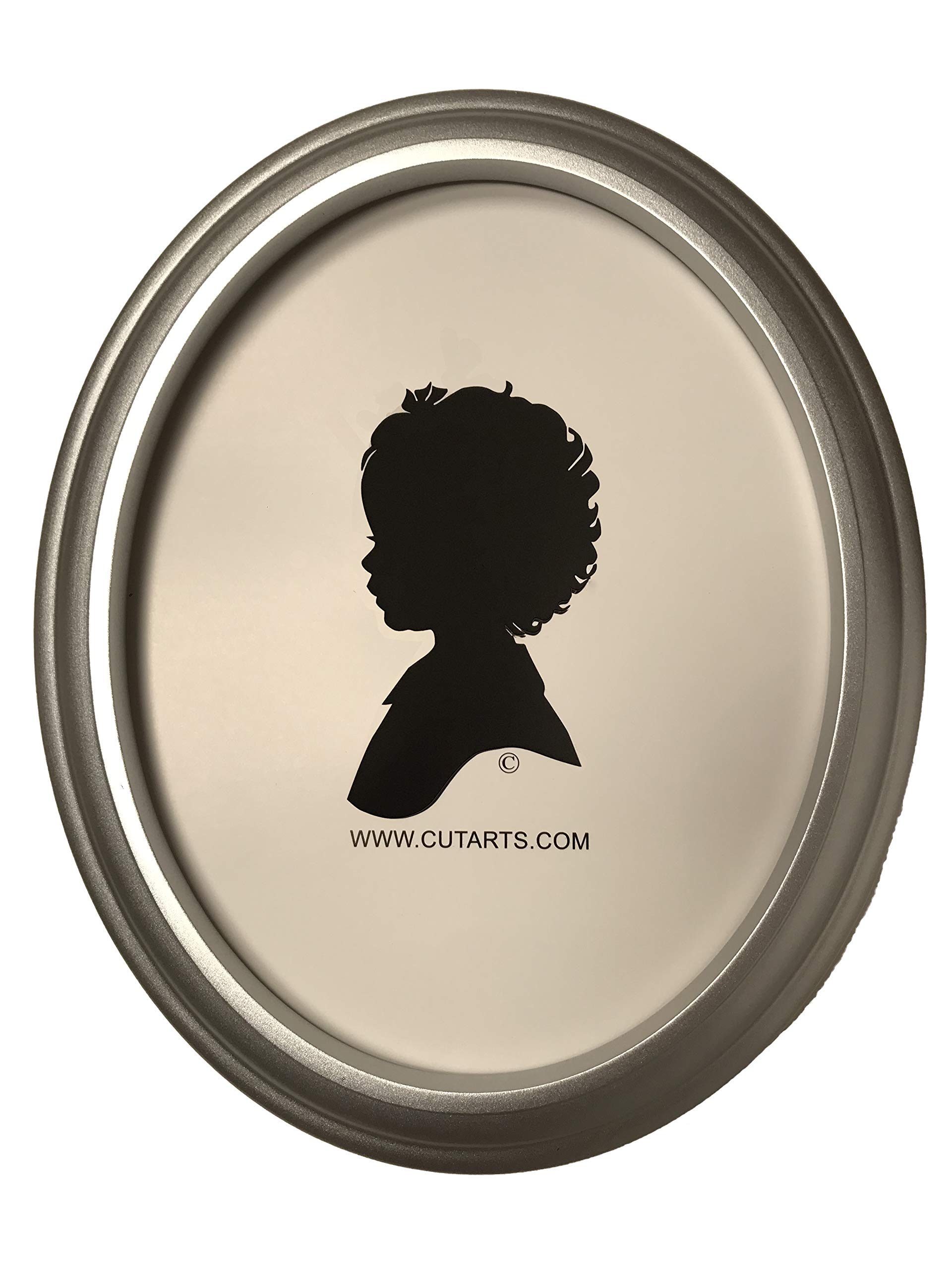 CUT ARTS Silver Wood Oval 8x10 Picture Frame