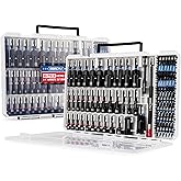 80-Piece Premium Magnetic Impact Nut Driver Set Metric & SAE with Socket Adapters, Bit Holder, Wing Nut Driver, Universal Sockets, Quick Release Extension, Power Bits