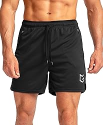 G Gradual Men's Running Shorts with Zipper Pockets