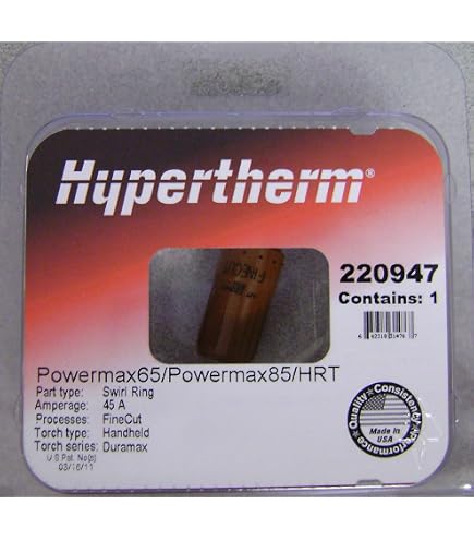 Hypertherm Powermax 65 & 85 Fine Cut Swirl Ring 220947 : Amazon.ca