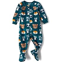 Fleece Footed Pajamas 18 Months Baby Boys' Footed Zip-Up PJs