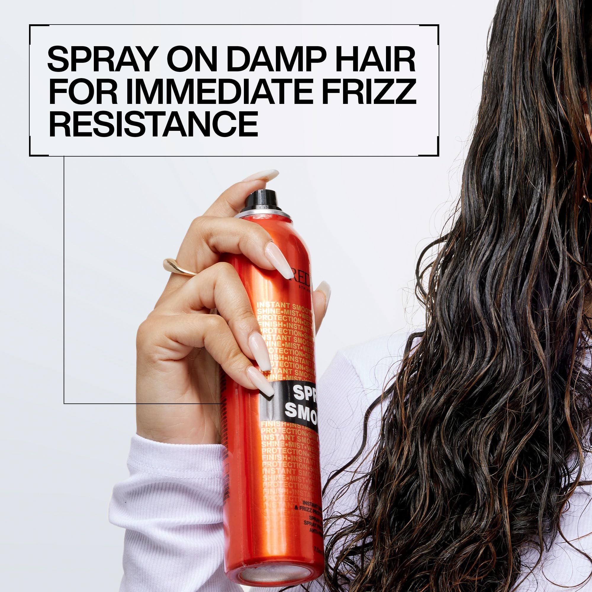 Redken Spray Smooth Anti Frizz Hair Spray - Frizz Control and Heat Protection, With Citric Acid, Paraben, Sulfate & Silicone-Free