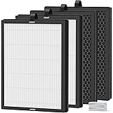 4 Packs M200L Replacement Filter Compatible with MOOKA M200L Air Cleaner Purifier, 3 Stages of Filtration with Activated Carbon,HEPA,Pre-filter and Extra 6 Aroma Pads