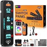 Auxbeam 4 Gang Slim Switch Panel AS-400 with APP&amp;Wireless Remote Control | Bluetooth RGB Dimmable Switch Pod,Toggle Momentary Pulsed Control Panel for Offroad Truck Car Boat Waterproof,3-Year Warranty
