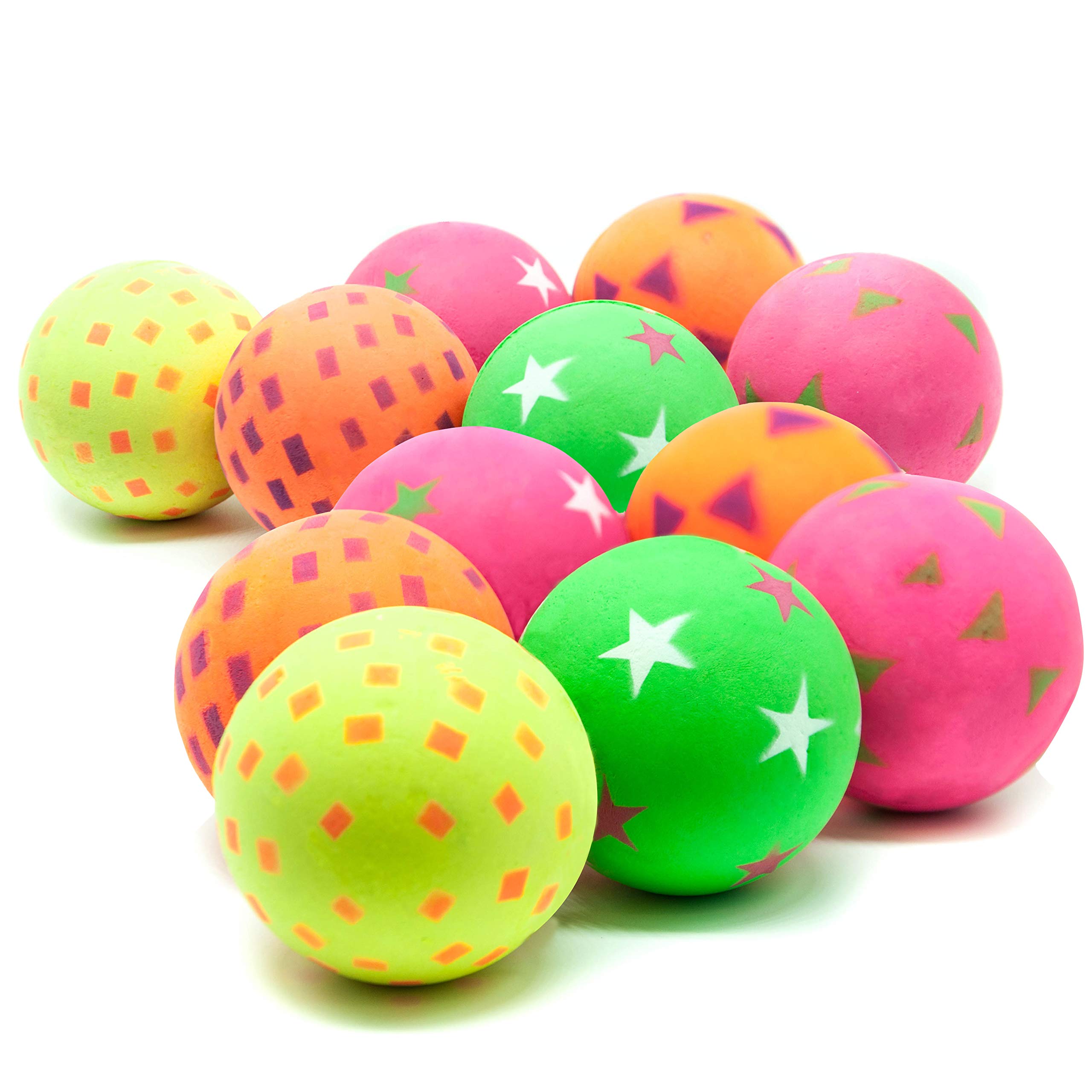 Pet Touch 12x Dog Balls – 6cm Rubber Ball – Sponge, HIGH BOUNCE, Floating, Rolling, Fetch Play, Interactive Toys – Used with Ball Launchers Toy – Ideal for Small and Medium Dogs (12 Balls)