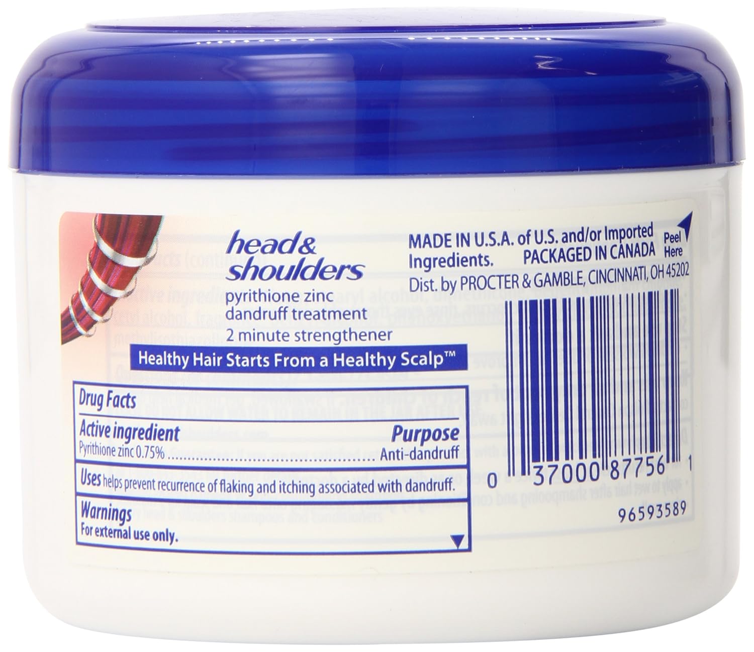 Head and Shoulders Full & Strong 2 Minute Strengthener Scalp & Hair Treatment 7.6 Fl Oz : Beauty