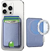 Miroddi for Magsafe Wallet, Magnetic Card Holder for iPhone 17/16/15/14/13/12 Series, Leather Magnet Phone Wallet Fit 4 Cards 3 Cash, Ultra-Thin, RFID Blocking, Navy Blue