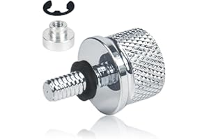 NANSENJPMP 2 Pcs Motorcycle Seat Bolt Kit, 1/4-20 Thread Fender Seat Nut Kit, Motorcycle Seat Screw Mount Aluminum Seat Bolt for Harley-Davidson Sportster Softail Touring Dyna 1996-After (Silver)