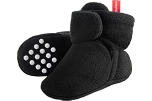 Bufims Baby Fleece Booties Newborn Unisex Booties Non-Slip Newborn Infant First Walkers Warm Shoes House Slippers for Baby Boys & Baby Girls Toddlers