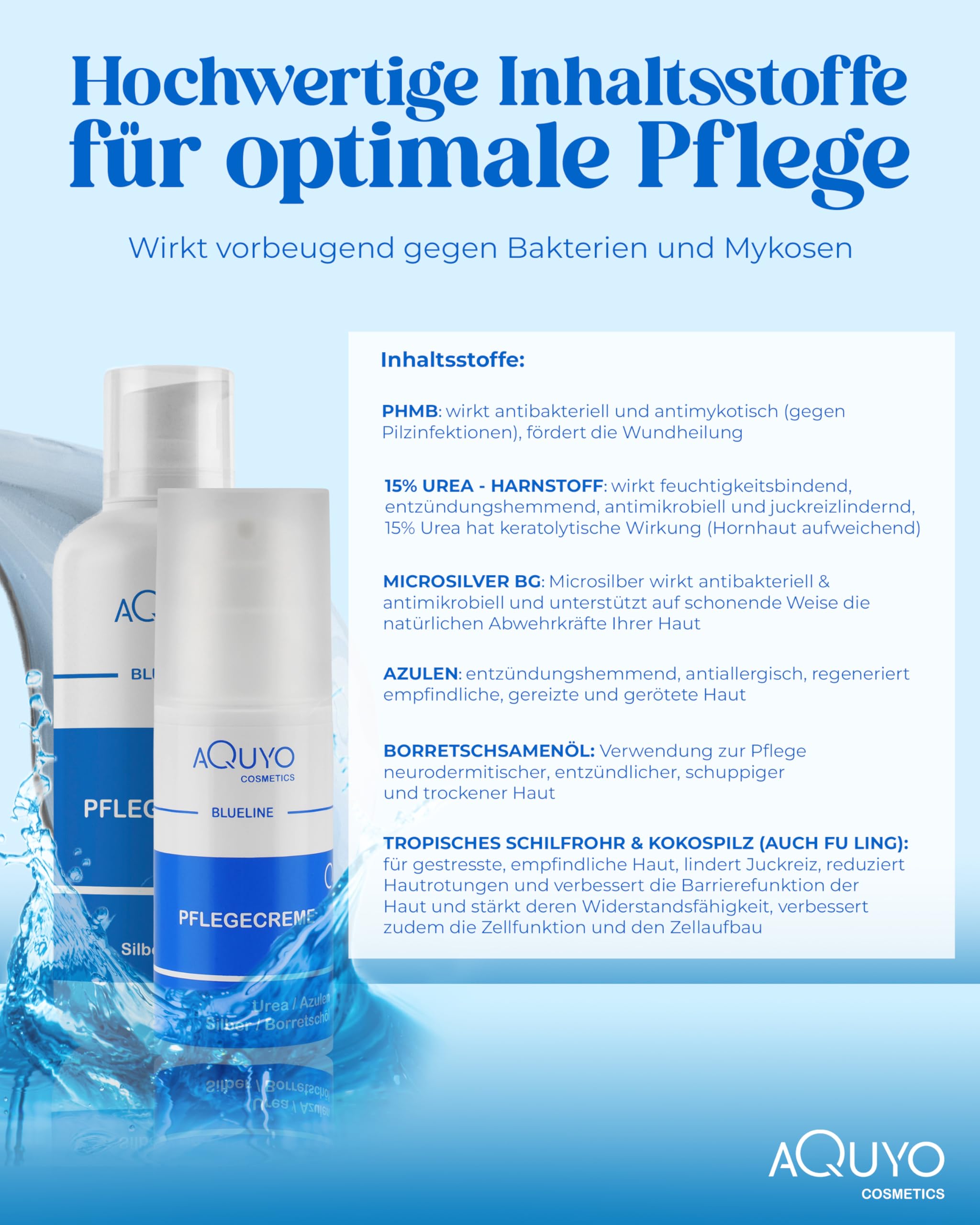 Blueline Creme bei Ekzem, Neurodermitis & Hautausschlag (100ml) | Pflegecreme für trockene, unreine Haut bei Juckreiz & Hautirritationen | Naturprodukt ohne Parabene & Parfüm 4