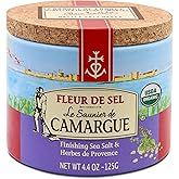 Le Saunier De Camargue Fleur De Sel (Sea Salt), 4.4 Oz, Herbes De Provence