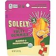 SOLELY - Organic Mango & Passion Fruit Whole Fruit Gummies (1 Resealable Bag, 2.5 Servings per Bag) - Real Fresh Fruit - Healthy Snacks - Non GMO, Vegan Snacks, Shelf Stable - 1 Bag (2.5 oz)
