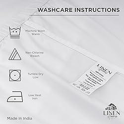 Linen Home 100% Cotton Percale Weave Fitted