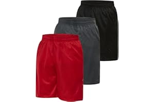 Ultra Performance Boy's Basketball Short's 3 Pack Mesh Athletic Shorts Youth Basketball Soccer & Gym Short for Active Boys