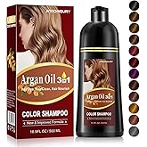 Instant Blonde and Brown Semi-Permanent Hair Dye Shampoo - 3 in 1 Formula with Argan Oil for Men & Women, Easy to Use, 16.9 Fl oz