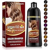 Amazon.com: Champú de tinte para el cabello castaño claro con ...