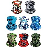 SATINIOR Summer Camo Neck Gaiter UV Protection Cooling Face Mask Sun Hood Bandanas for Men Women Sunscreen Breathable Bandana
