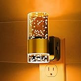 Night Light, 1-Pack Modern Night Lights Plug into Wall, Dimmable Amber Night Light with Auto Light Sensor, Wall Sconce-style Design Nightlight for Bathroom,Bedroom,Hallway