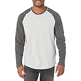 Amazon Essentials Long Sleeve Shirt for Men, Regular-Fit Henley, Available in Big & Tall