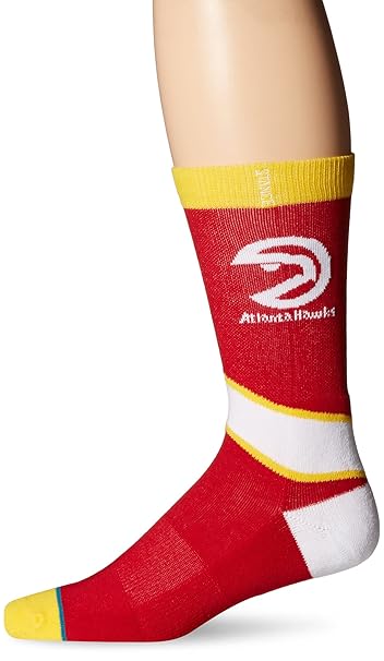 Stance Mens NBA Atlanta Hawks Crew Socks Red L: Amazon.es ...