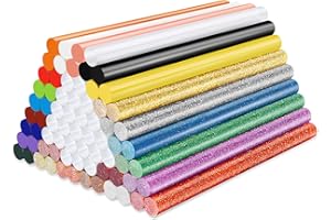 ENPOINT Color Hot Glue Sticks, 72 Pcs Glitter Hot Melt Glue Sticks Mini Size 7 x 100 mm, Adhesive Hot Glue Sticks Sealing Wax Sticks for DIY Art Craft Wood Glass Card Woodworking School, Multi Colored