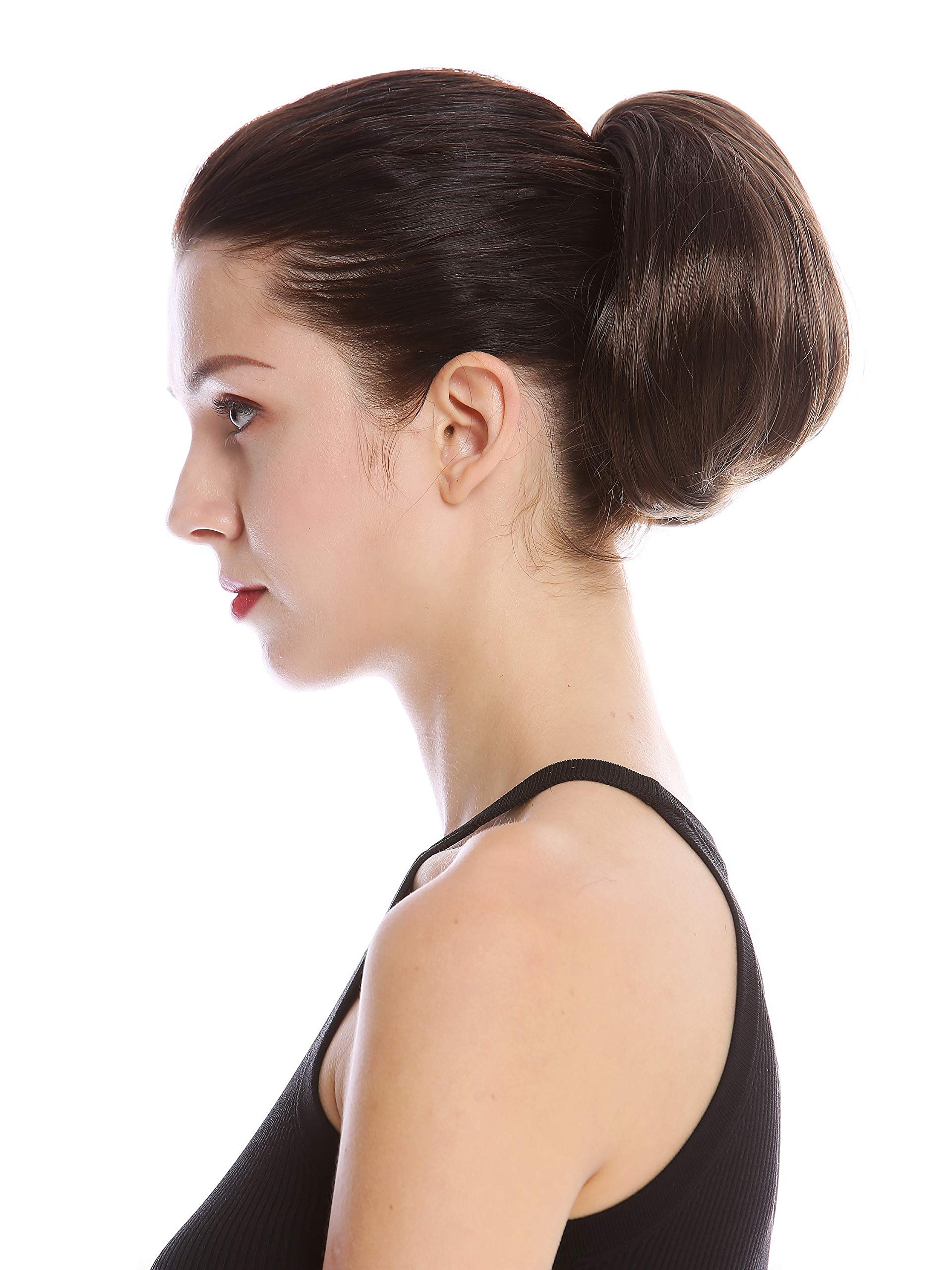 WIG ME UP - 909AB-V-8 Ponytail Hairpiece Extensions very short straight voluminous like hair bun medium brown