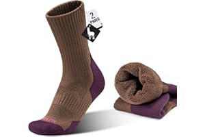 MAGISDU Alpaca Wool Hunting Socks 2 pairs for Men Women, Thermal Warm Compression Thick Winter Cushioned Hiking Boot Moisture Wicking