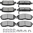 SCITOO Ceramic Front Rear Disc Brake Pad Set for Infiniti G35, Nissan 350Z, Altima, Juke, Sentra (2003-2017)