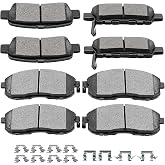 SCITOO Ceramic Front Rear Disc Brake Pad Set For Nissan For Altima 2002-13 | For Nissan For 350Z 2003-2005,For Juke 2011-2017,For Sentra 2007-12,INFINITI For G35 2003-05; D815 D905