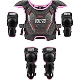 Kids Dirt Bike Gear Chest Protector Motocross Gear Motorcycle Body Armor Vest Youth Riding Gear Knee Shin Guard Elbow Pads for Cycling Ski Skateboard Skating Off-Road MTB ATV