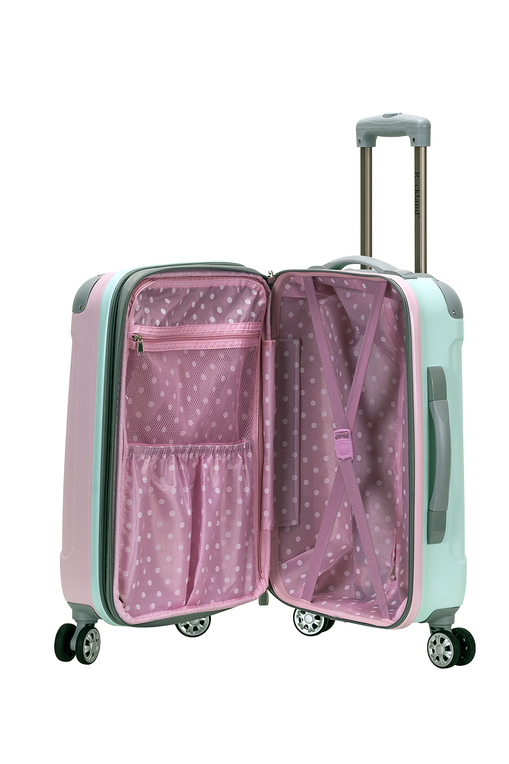 Rockland London Hardside Expandable Luggage with Spinner Wheels, Multicolor, Carry-On 20-Inch