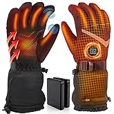 Rechargeable Heated Gloves for Men Women,7.4V/2 5000mAh Battery Electric Gloves with 4 Temperature Modes,Camping Hand Warmers Glove for Motorcycle Skiing Driving Hunting Cycling