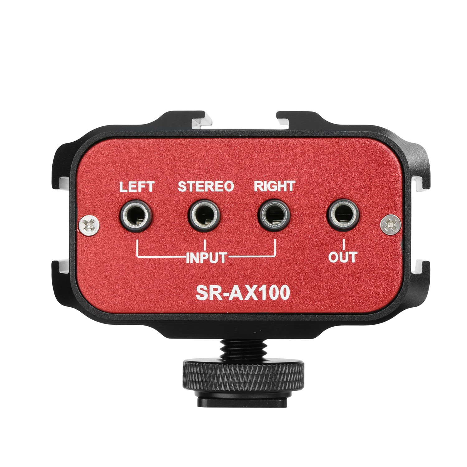 Saramonic SR-AX100 Adaptador de audio de doble canal Mezclador de micrófono con conector de 3,5 mm para cámara DSLR