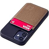 Dockem BIO Wallet Case for iPhone 12 Mini: Sensible Materials, Magnetic Mounting & 1 Credit Card Holder Slot (5.4" M2B, Black and Tan)