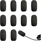 10-Pack Lavalier Microphone Foam Covers – 1.4" Windshields for Wireless Lapel Mics – Noise-Reducing Windscreens for Interviews, Podcasting, Vlogging, Video Recording