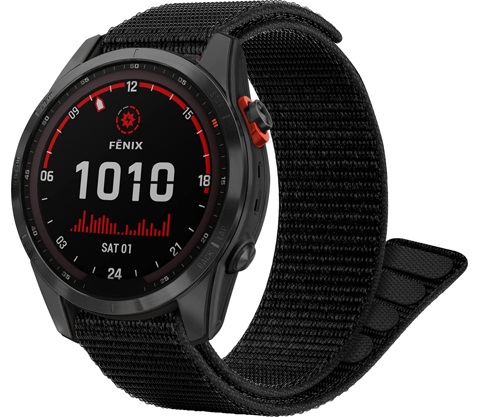 Hook and Loop Strap for Fenix 7S/ Fenix 6S/Fenix 5S，20mm Adjustable Braided Nylon Wristband Bracelet for Fenix 8 43 mm/Fenix 7S Solar/ Fenix 6S Pro/Fenix 5S Plus/Descent MK 2S / Instinct 2S (black)