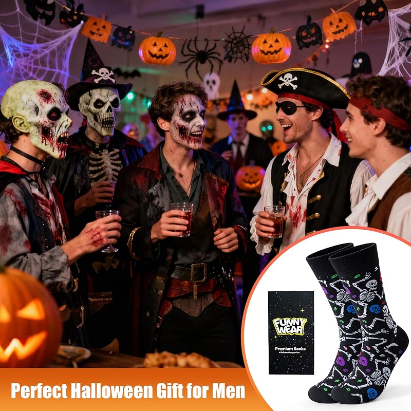 Chaussettes Halloween Homme, Chaussettes Squelette Homme — photo 2 sur 7